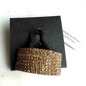 Natasha lead free women’s hair pony tail rhinestone elastic